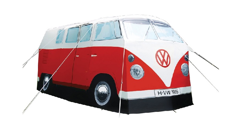 red-vw-camping-van-tent