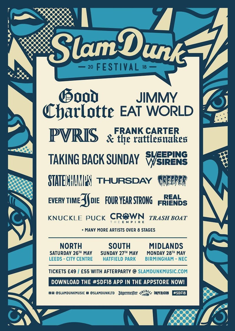 Slam Dunk Festival 2018 full lineup poster