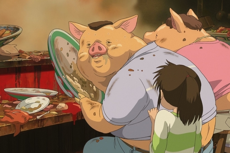 Spirited Away film pigs